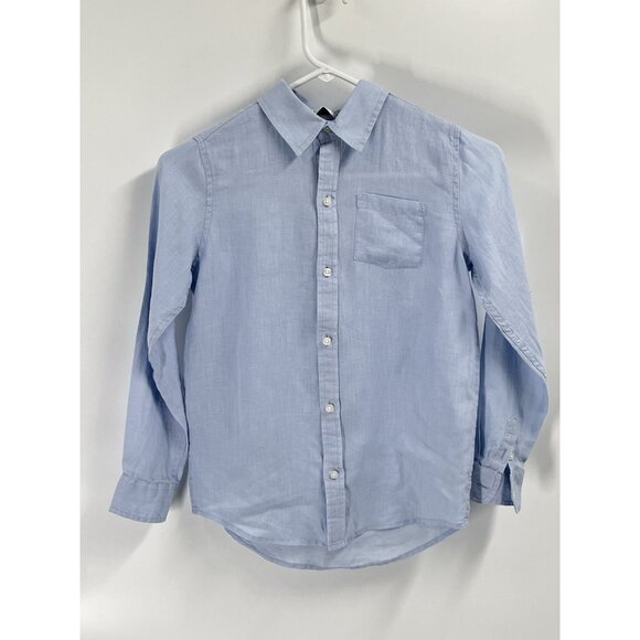 Janie and Jack Bundle of 4 Button Up Linen Collared Shirts Sz 8 - Picture 4 of 10